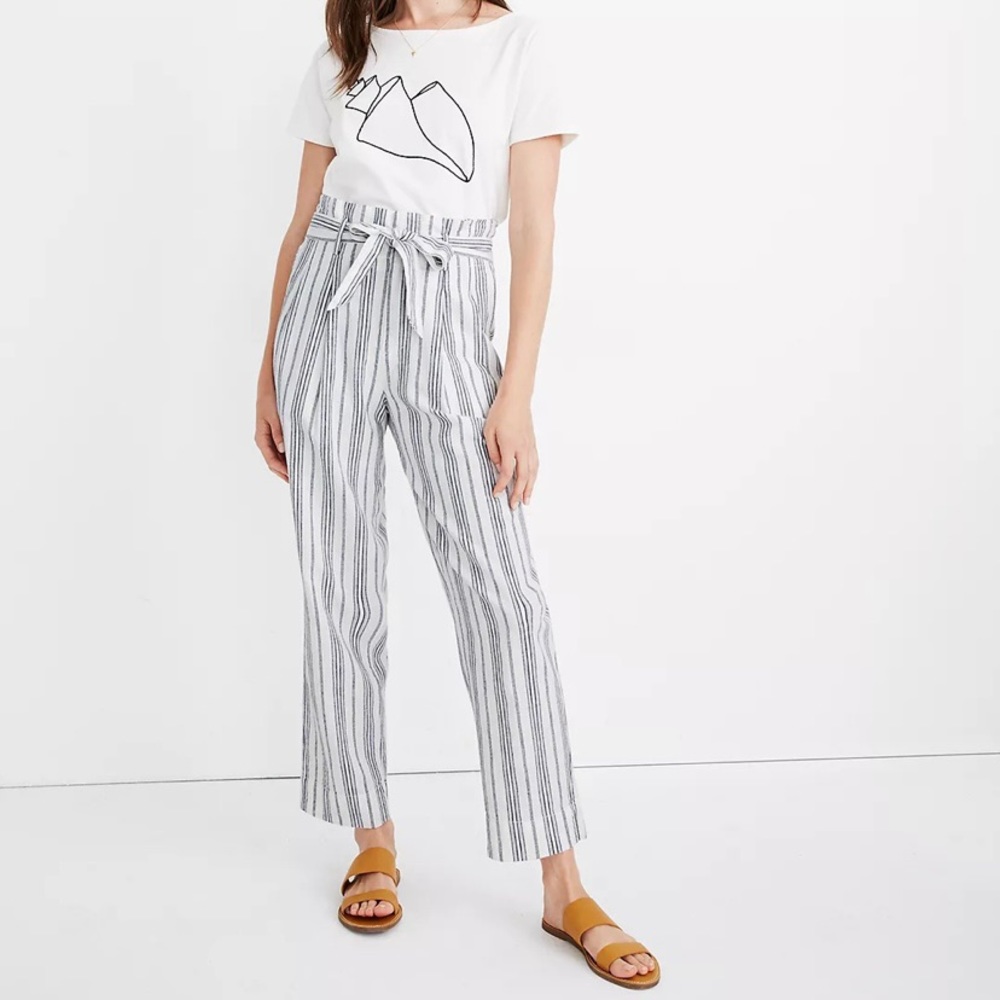 Madewell Linen-Cotton Paperbag Pants